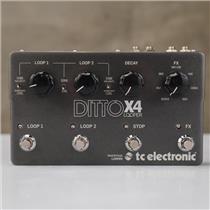 TC Electronic Ditto X4 Looper Pedal w/ MIDI Solutions Quadra Thru Mogami #55978