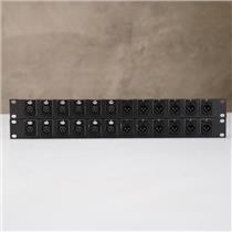 2 Redco 1RU XLR Male Female I/O Studio Rack Panel Patch Bays w/ Extras #55942