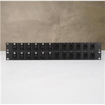 2 Redco 1RU XLR Male Female I/O Studio Rack Panel Patch Bays w/ Extras #55941