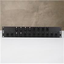 2 Redco 1RU XLR Male Female I/O Studio Rack Panel Patch Bays w/ Extras #55938