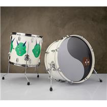 C&C Cardwell 22 x 12 Bass & 16 x 14 Floor Tom Drums #55926