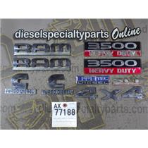 2008 2009 DODGE RAM 3500 6.7 DIESEL CUMMINS AUTO 4X4 OEM EMBLEMS (SET)