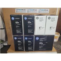 Lot of Eight New Genuine HP 05A Toner Cartridges (One Duo-Box) New Sealed CE505A