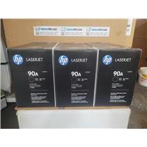 Lot of Three New Genuine HP 90A Toner Cartridges New Sealed Original HP CE390A