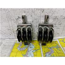Boaters' Resale Shop of TX 2508 2308.17 TWO GARHAUER TRIPLE BLOCKS w BECKETS