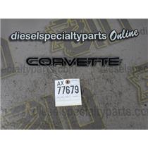 1989 1990 CHEVROLET CORVETTE 5.7 AUTO CONVERTIBLE EMBLEM ( BLACK /SILVER ) OEM