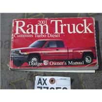 2001 DODGE 3500 2500 EXTENDED CAB SLT 5.9 DIESEL NV5600 4X4 OWNERS MANUAL