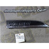 2011 - 2016 FORD F350 XLT 6.7 DIESEL 4X4 PASSENGER SIDE RIGHT OEM FENDER EMBLEM