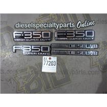 2002 2003 FORD F350 LARIAT CREWCAB 7.3 DIESEL AUTO 4X4 EMBLEMS ( SET OF 5 ) OEM