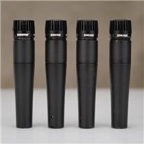 4 Shure SM57 Cardioid Dynamic Instrument Microphones w/ Mic Clips #56956