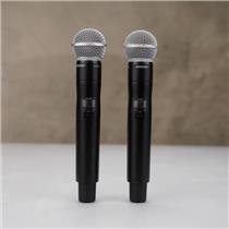 2 Shure SM58 ULDX2 Handheld Wireless Vocal Microphones 470-534 MHz #56955