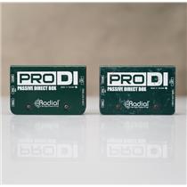 2 Radial Engineering Pro DI 2010s Green Passive Direct Boxes #56850