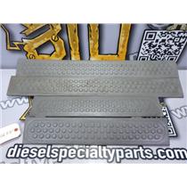 2002 2003 FORD F350 LARIAT CREWCAB OEM SCUFF SILL COVER PLATES (4) GRAY SET