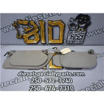 2002 2003 FORD F350 LARIAT INTERIOR OEM SET DOUBLE SUN VISORS (GRAY) W/ MIRRORS