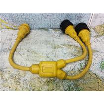 Boaters' Resale Shop of TX 2510 1105.01 MARINCO 30 AMP 125 VOLT Y-ADAPTER 157AY