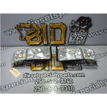 1996 1997 DODGE 3500 2500 EXT CAB 5.9 DIESEL AUTO CLEAR FRONT HEADLIGHT LAMP SET