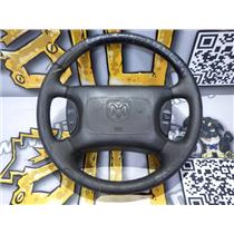 1998.5 1999 DODGE 2500 3500 SLT 5.9 DIESEL OEM LEATHER WRAPPED STEER WHEEL HORN