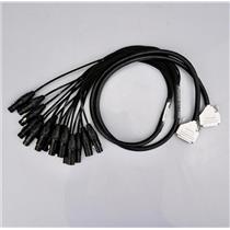 4' Pro Audio LA Mogami 2932 DB25 to XLR Male Female Snakes Cables #56614