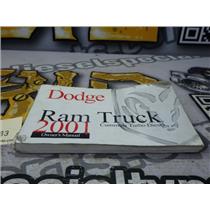 2001 DODGE RAM 2500 EXT CAB 5.9 DIESEL NV5600 4X4 OEM OWNERS MANUAL (BOOK ONLY)