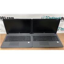 LOT 2 HP 250 G7 I3-10 / I5-10 15.6'' 1080p NO OS NO RAM NO SSD FOR PARTS!