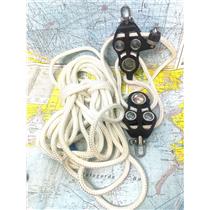 BOATER'S RESALE SHOP OF TX 2603 1403.01 GARHAUER 4 to 1 ROPE VANG w 7/16" LINE