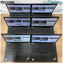 LOT 6 Lenovo ThinkPad T480s 14'' 1080p i5-8 1.6GHz 8gb RAM 256gb SSD NO Os READ!