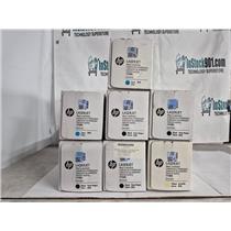Lot of Seven New Genuine HP Toner Cartridges 4-CE410XC, 2-CE411AC, 1-CE412AC
