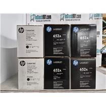 Lot of Six New Sealed Genuine HP Toner Cartridges 4- 652A(CF320A) and 2- CF320XC