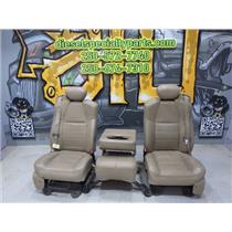 1999 - 2003 FORD F350 F250 LARIAT OEM EXTENDED CAB FRONT LEATHER SEATS / CONSOLE