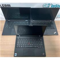LOT 3 AS-IS MIX Lenovo ThinkPad X1 i7-5 / i5-8 / i7-11 NO RAM NO SSD PLEASE READ