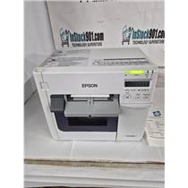 EPSON TM-C3500 COLOR LABEL PRINTER LIGHTLY USED TESTED TO WORK EXCELLENT NO INKS