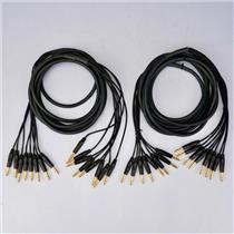 2x Mogami Gold 8 x 1/4" TRS Male to 8 x 1/4" TRS Male Snakes (20') #58819