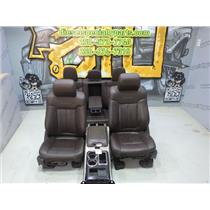 2011 2012  FORD F150 CREWCAB OEM PLATINUM BROWN LEATHER SEATS W/ CONSOLE