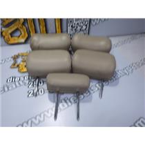 2004 2005 TOYOTA TUNDRA LIMITED 4.7 AUTO LEATHER HEADREST RESTS SET 5 TAN OEM