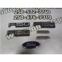 2002 2003 FORD F150 XLT 5.4 AUTO 4X4 4WD EMBLEMS SET BADGE (6) SET OEM