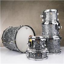 Ludwig Legacy Maple Black Diamond Pearl 6pc Drums & DW Side Snare & Cases #59094