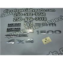 2007 2008 DODGE 1500 LARAMIE MEGACAB 5.7 HEMI AUTO 4X4 OEM EMBLEMS BADGES (SET)