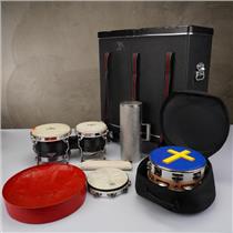 Impact Percussion Case w/ LP Matador Bongos Tambourines Guiro Steel Drum #59020