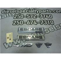 2008 2009 FORD ESCAPE LIMITED 3.0 V6 AUTO 4WD EMBLEM BADGE SET OEM