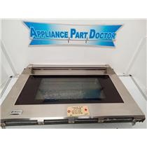 GE MONOGRAM OVEN WB56X10505 WB15X10148 WB55X10718 COMPLETE DOOR WITH HINGES USED