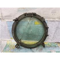 Boaters' Resale Shop of TX 2608 1501.02 BRONZE 20" OPENING PORTHOLE with DAMAGE