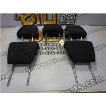 2011 2012 MAZDA 5 VAN 2.5L 4CYL MANUAL HEADRESTS (5) SET BLACK CLOTH OEM
