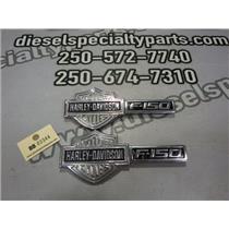 2010 2011 FORD F150 HARLEY DAVIDSON 5.4 AUTO 4X4 OEM FENDER EMBLEMS (METAL) SET