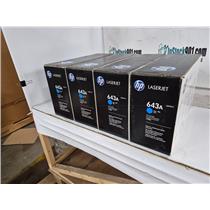 -NEW- LOT OF 4 GENUINE HP 643A Q5951A CYAN TONER CARTRIDGES FOR HP LJ 4700