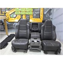 2008 2009 2010 FORD F350 LARIAT FX4 CREWCAB OEM BLACK LEATHER SEATS W/ CONSOLE