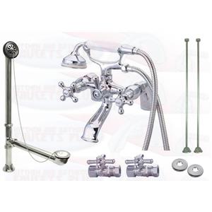 Kingston Brass Cck267c Polished Chrome Clawfoot Tub Faucet Kit