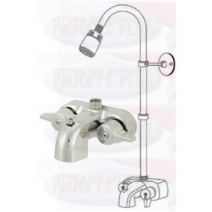 Chrome Clawfoot Tub Add A Shower Kit With 3 8 X 60 Riser Head
