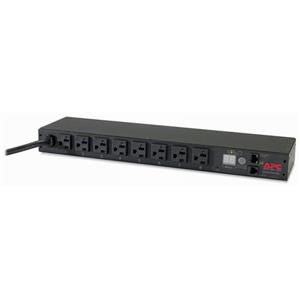 APC AP7801 Rack PDU Metered 1U 20A 120V, (8) 5-20 1920VA Power Distribution Ref