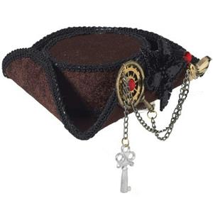 Mini Steampunk Tricorn Pirate Hat