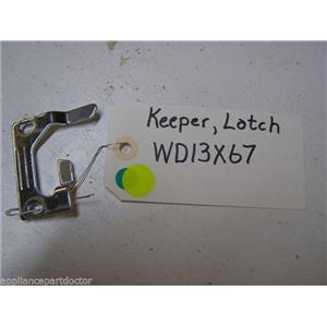 GE DISHWASHER WD13X67 LATCH KEEPER USED PART ASSEMBLY